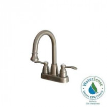 4 in. Centerset 2-Handle High-Arc Bathroom Faucet in Stainless Steel