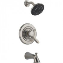 Lahara 1-Handle Tub and Shower Faucet Trim Kit in Stainless (Valve Not Included)
