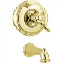 Victorian 1-Handle Tub Filler Trim Kit Only in Polished Brass (Valve Not Included)