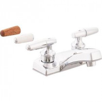 Traditional Collection 4 in. Centerset 2-Handle Bathroom Faucet with 3-Handle Inserts in Chrome