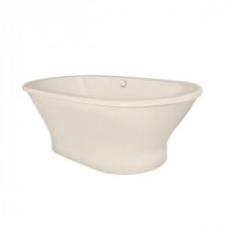 Arlington 5.8 ft. Center Drain Freestanding Air Bath Tub without Towel Bar in Biscuit