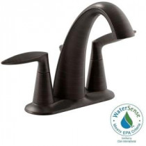 Alteo 4 in. Centerset 2-Handle Low-Arc Bathroom Faucet in Oil-Rubbed Bronze
