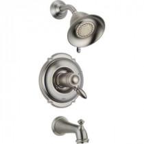 Victorian TempAssure 17T Series 1-Handle Tub and Shower Faucet Trim Kit Only in Stainless (Valve Not Included)