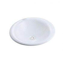 Iron Bell Cast Iron Vessel Sink in White