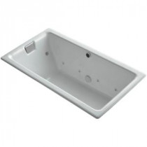 Tea-for-Two 5.5 ft. Effervescence Walk-In Whirlpool and Air Bath Tub with Chromatherapy in Ice Grey