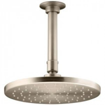1-Spray 8 in. Contemporary Round Rain Showerhead with Katalyst Spray Technology in Vibrant Brushed Bronze