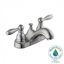 Mandouri 4 in. Centerset 2-Handle Low-Arc Bathroom Faucet in Brushed Nickel