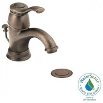 Kingsley 4 in. Centerset Single Handle Low-Arc Bathroom Faucet in Oil Rubbed Bronze with Metal Drain Assembly