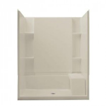 Accord Seated 36 in. x 60 in. x 74-1/2 in. Shower Kit in Biscuit