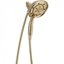 In2ition Two-In-One 4-Spray 2.5 GPM Hand Shower in Champagne Bronze Featuring H2Okinetic and MagnaTite Docking