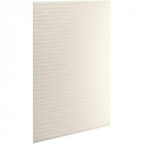 Choreograph 0.3125 in. x 60 in. x 96 in. 1-Piece Shower Wall Panel in Biscuit with Brick Texture for 96 in. Showers