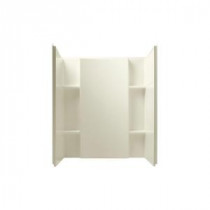 Accord 36 in. x 48 in. 55-1/8 in. 3-piece Direct-to-Stud Shower Wall with Backers in Biscuit