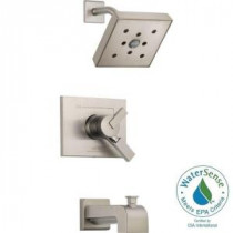 Vero 1-Handle H2Okinetic Tub and Shower Faucet Trim Kit in Stainless (Valve Not Included)
