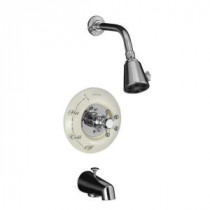 Antique 1-Handle Tub and Shower Faucet Trim Kit in Polished Chrome (Valve Not Included)