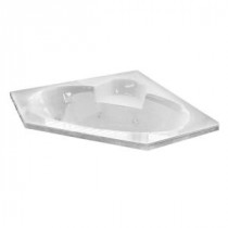 Malachite Diamond Series 5 ft. Center Drain Whirlpool and Air Bath Tub in White