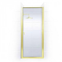 Paragon Series 23 in. x 69 in. Framed Continuous Hinged Shower Door in Gold with Clear Glass