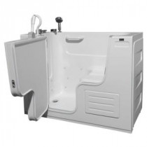 HydroLife Deluxe 4.25 ft. Left Drain Walk-In Heated Air Bath Tub in White