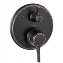Metris C 2-Handle Thermostatic Valve Trim Kit with Volume Control in Rubbed Bronze (Valve Not Included)