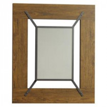 Carson Forge Collection 36 in. x 30 in. Washington Cherry Framed Mirror
