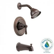 Kingsley Posi-Temp 1-Handle Tub and Shower with Moenflo XL Eco-Performance Trim Kit with Showerhead in Oil Rubbed Bronze