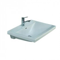 Mistral 650 Wall-Hung Bathroom Sink in White