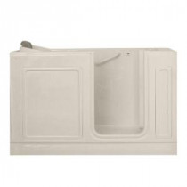 Acrylic Standard Series 60 in. x 32 in. Walk-In Air Bath Tub with Quick Drain in Linen