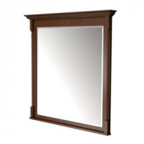 42 in. L x 42 in. W Framed Wall Mirror in Autumn Blush Stain