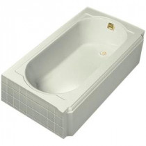 Memoirs 5 ft. Right-Hand Drain Cast Iron Soaking Tub in Biscuit