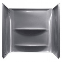 Contour 30 in. x 60 in. x 59 in. 3-Piece Direct-to-Stud Tub Wall Kit in Silver Metallic