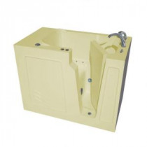 4.4 ft. Right Drain Walk-In Air Bath Tub in Biscuit