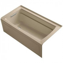 Archer 5 ft. Left-Hand Drain Acrylic Soaking Tub in Mexican Sand
