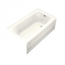 Bancroft 5 ft. Whirlpool Tub with Integral Apron and Right-Hand Drain in Biscuit