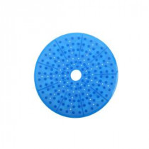 23 in. x 23 in. Essential Round Shower Mat in Blue