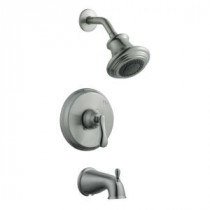 Madison Single-Handle 3-Spray Tub and Shower Faucet in Satin Nickel