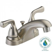 Foundations 4 in. Centerset 2-Handle Bathroom Faucet in Stainless