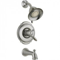 Victorian 1-Handle Tub and Shower Faucet Trim Kit in Stainless (Valve Not Included)