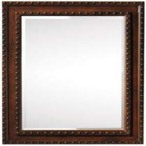 Harlow 22 in. W x 30 in. L Framed Wall Mirror in Dark Brown