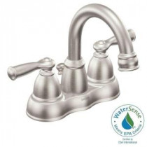 Banbury 4 in. Centerset 2-Handle Bathroom Faucet in Spot Resist Brushed Nickel