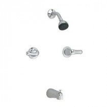 Colony Soft 2-Handle 1-Spray Tub and Shower Faucet in Polished Chrome