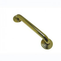 Decorative 18 in. x 1-1/4 in. Grab Bar in Polished Brass