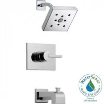Vero 1-Handle Tub and Shower Faucet Trim Kit Only in Chrome Featuring H2Okinetic (Valve Not Included)