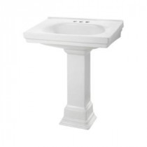 Structure Suite 20-5/80 in. Pedestal Sink Basin in White - Basin Only