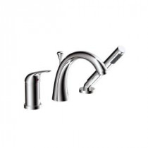 Idol Series 2-Handle Deck-Mount Roman Tub Faucet in Polished Chrome