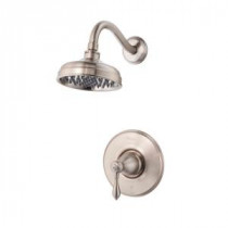 Marielle Single-Handle Shower Faucet Trim Kit in Brushed Nickel (Valve Not Included)