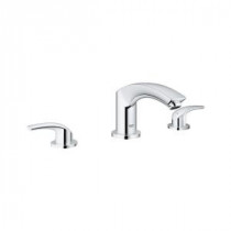 Eurosmart New 8 in. Widespread 2-Handle Bathroom Faucet in StarLight Chrome