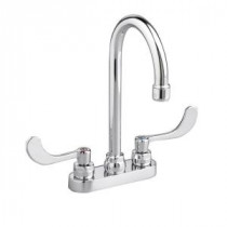 Monterrey 4 in. Centerset 2-Handle Bathroom Faucet in Polished Chrome with Grid Drain