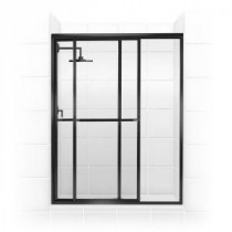 Paragon Series 60 in. x 66 in. Framed Sliding Shower Door with Towel Bar in Oil Rubbed Bronze and Clear Glass