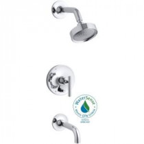 Purist 1-Handle Rite-Temp Pressure-Balancing Tub and Shower Faucet Trim in Polished Chrome (Valve Not Included)