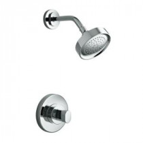 Oblo Rite-Temp 5-1/2 in. 1-Spray 1-Handle Pressure-Balancing Shower Faucet Trim in Polished Chrome (Valve Not Included)