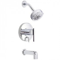 Parma 1-Handle Pressure Balance Tub and Shower Faucet Trim Kit in Chrome (Valve Not Included)